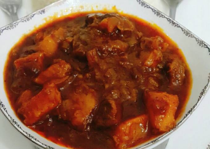 خوراک مرغ و کدو حلوایی