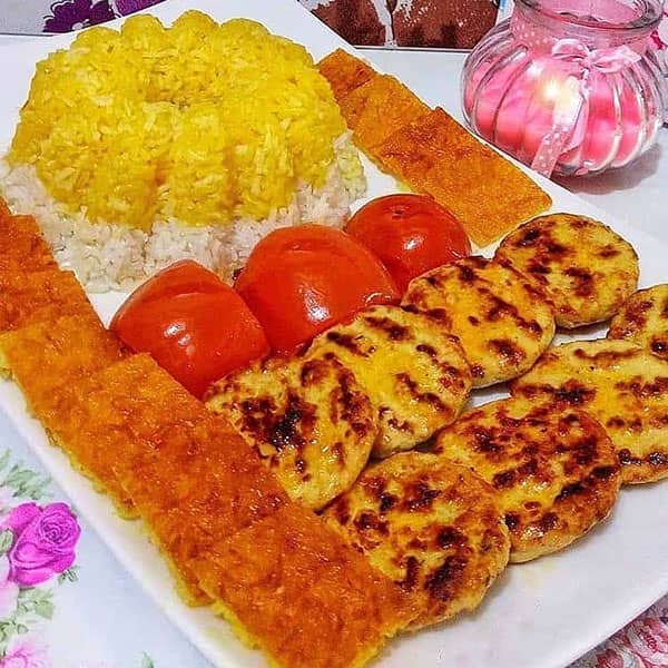 شامی کته حرفه ای با سس گوجه